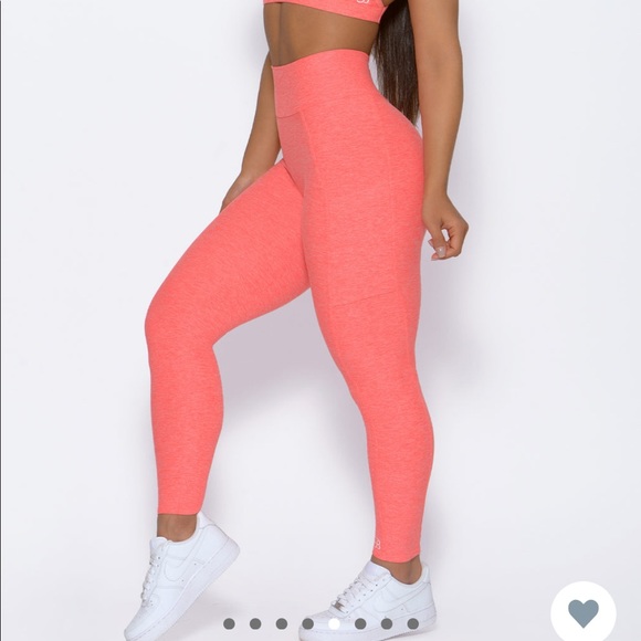 Bombshell Sportswear Curves Leggings - Coral - Picture 8 of 10